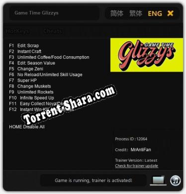 Трейнер для Game Time Glizzys [v1.0.1]