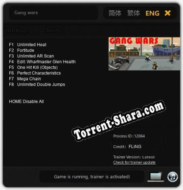 Трейнер для Gang wars [v1.0.6]