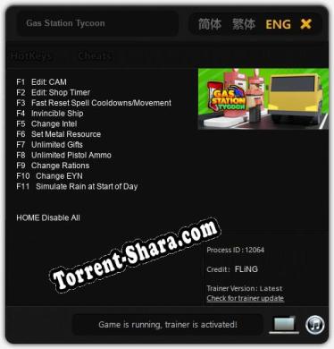 Трейнер для Gas Station Tycoon [v1.0.2]