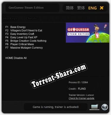 GeoGuessr Steam Edition: ТРЕЙНЕР И ЧИТЫ (V1.0.81)