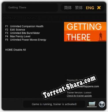 Трейнер для Getting There [v1.0.2]