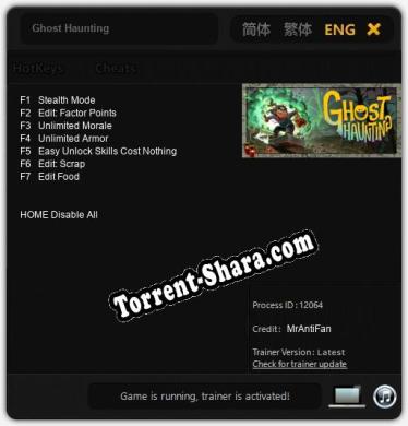Ghost Haunting: ТРЕЙНЕР И ЧИТЫ (V1.0.87)