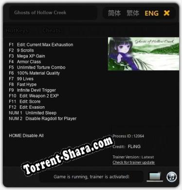 Ghosts of Hollow Creek: Трейнер +14 [v1.7]