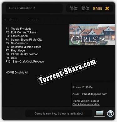 Girls civilization 2: ТРЕЙНЕР И ЧИТЫ (V1.0.84)