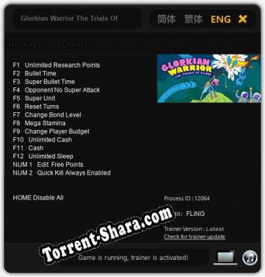 Glorkian Warrior The Trials Of Glork: ТРЕЙНЕР И ЧИТЫ (V1.0.25)
