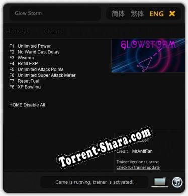 Glow Storm: Трейнер +8 [v1.5]
