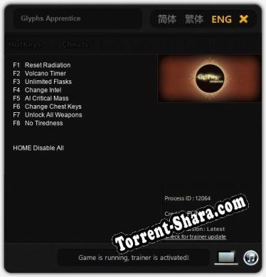 Glyphs Apprentice: Читы, Трейнер +8 [FLiNG]