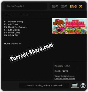 Трейнер для Go Go PogoGirl [v1.0.7]
