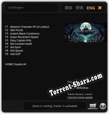 Трейнер для Goblington [v1.0.7]
