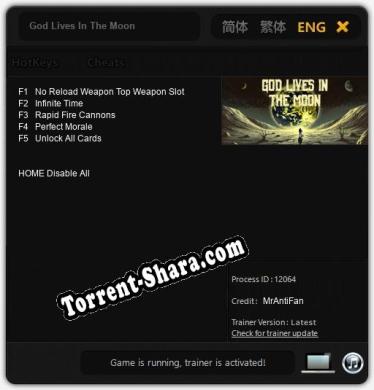 God Lives In The Moon: Трейнер +5 [v1.8]