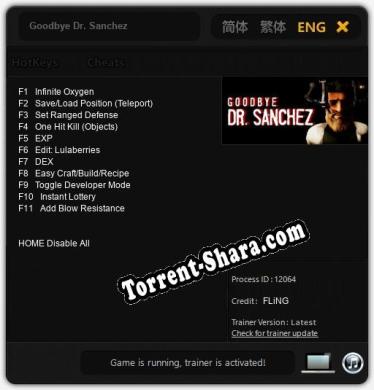 Трейнер для Goodbye Dr. Sanchez [v1.0.6]