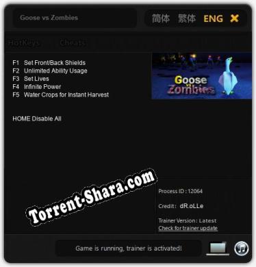 Goose vs Zombies: ТРЕЙНЕР И ЧИТЫ (V1.0.40)