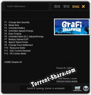 Трейнер для GraFi Halloween [v1.0.7]