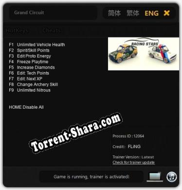Grand Circuit: ТРЕЙНЕР И ЧИТЫ (V1.0.1)