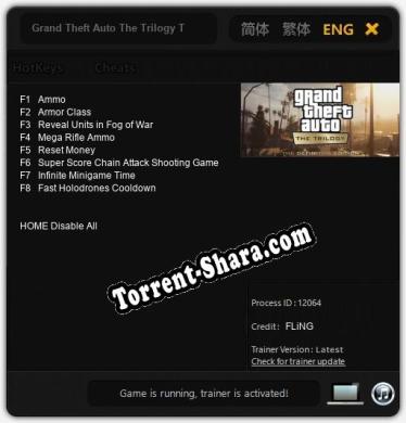 Grand Theft Auto The Trilogy The Definitive Edition: ТРЕЙНЕР И ЧИТЫ (V1.0.33)