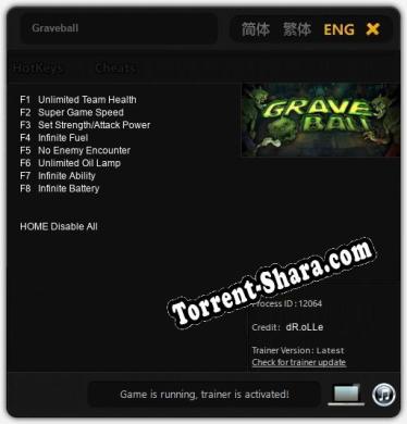 Graveball: Читы, Трейнер +8 [dR.oLLe]