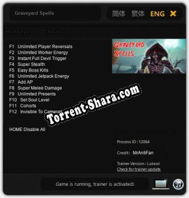 Graveyard Spells: Читы, Трейнер +12 [MrAntiFan]
