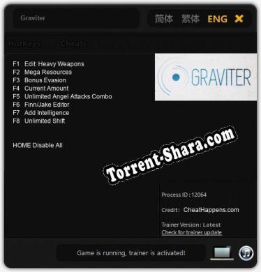 Graviter: Читы, Трейнер +8 [CheatHappens.com]