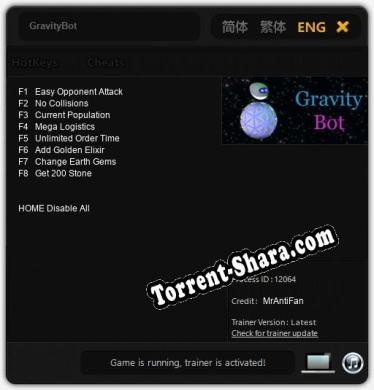 GravityBot: Читы, Трейнер +8 [MrAntiFan]