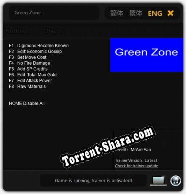 Green Zone: Читы, Трейнер +8 [MrAntiFan]