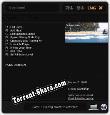 GreenIsland: Трейнер +9 [v1.2]