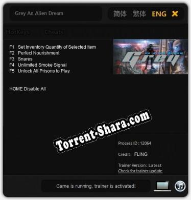Grey An Alien Dream: Трейнер +5 [v1.3]