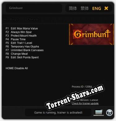 Трейнер для Grimhunt [v1.0.3]