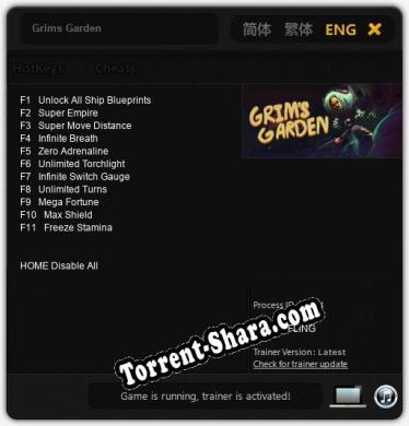 Трейнер для Grims Garden [v1.0.5]