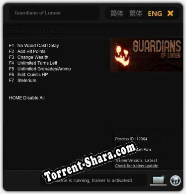 Guardians of Lumen: Читы, Трейнер +7 [MrAntiFan]