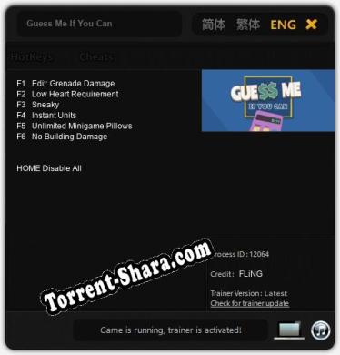 Guess Me If You Can: Трейнер +6 [v1.3]