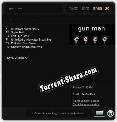 Трейнер для gun man [v1.0.1]