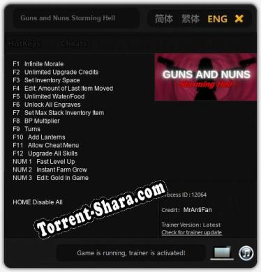 Guns and Nuns Storming Hell: Читы, Трейнер +15 [MrAntiFan]