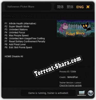 Halloween Picket Maze: ТРЕЙНЕР И ЧИТЫ (V1.0.72)