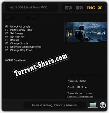 Halo 3 ODST Mod Tools MCC: Трейнер +8 [v1.1]