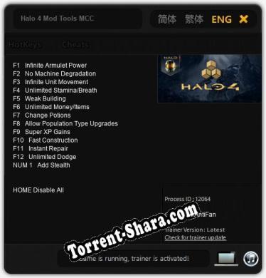 Halo 4 Mod Tools MCC: Читы, Трейнер +13 [MrAntiFan]