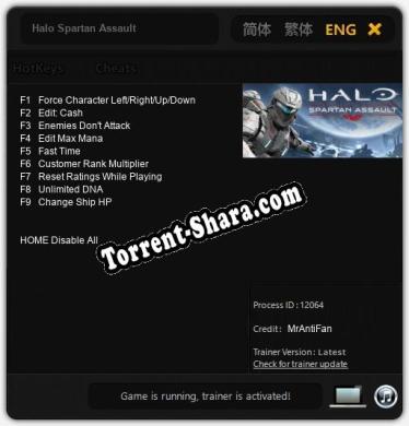 Halo Spartan Assault: Читы, Трейнер +9 [MrAntiFan]