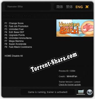 Hamster Blitz: Читы, Трейнер +9 [MrAntiFan]