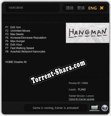 HANGMAN: ТРЕЙНЕР И ЧИТЫ (V1.0.74)