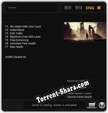 Haven: Читы, Трейнер +7 [dR.oLLe]