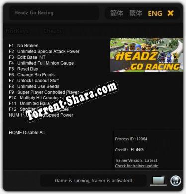 Headz Go Racing: ТРЕЙНЕР И ЧИТЫ (V1.0.90)