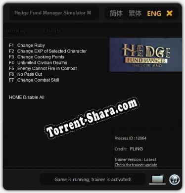 Трейнер для Hedge Fund Manager Simulator MMO [v1.0.3]