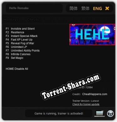 HeHe Remake: Читы, Трейнер +9 [CheatHappens.com]