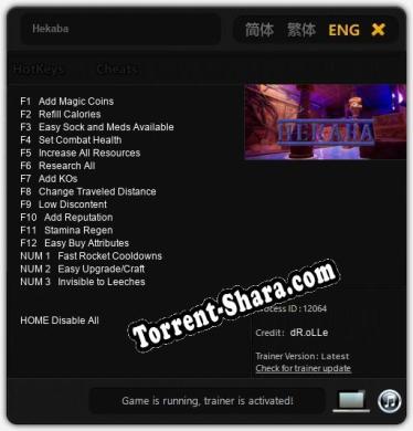 Трейнер для Hekaba [v1.0.5]