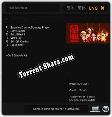 Hell Architect: ТРЕЙНЕР И ЧИТЫ (V1.0.94)