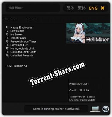 Трейнер для Hell Miner [v1.0.5]
