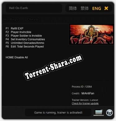 Hell On Earth: Читы, Трейнер +6 [MrAntiFan]