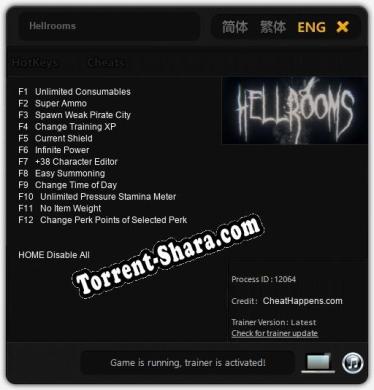 Трейнер для Hellrooms [v1.0.6]