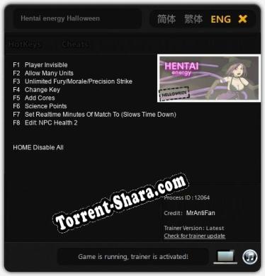 Трейнер для Hentai energy Halloween [v1.0.6]
