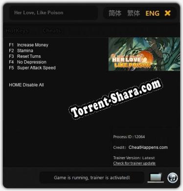 Her Love, Like Poison: ТРЕЙНЕР И ЧИТЫ (V1.0.23)