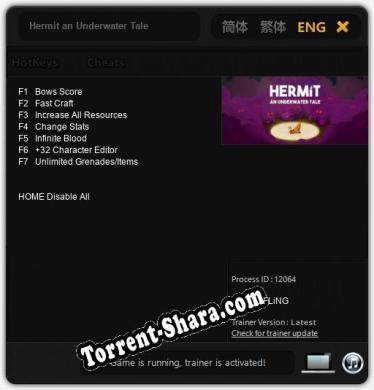 Hermit an Underwater Tale: Читы, Трейнер +7 [FLiNG]